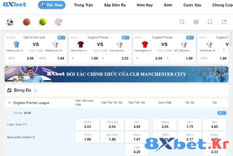 Cá độ bóng đá 8Xbet