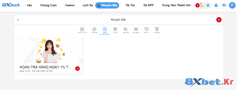 Lý do không nhận được quà khuyến mãi Casino tại 8Xbet